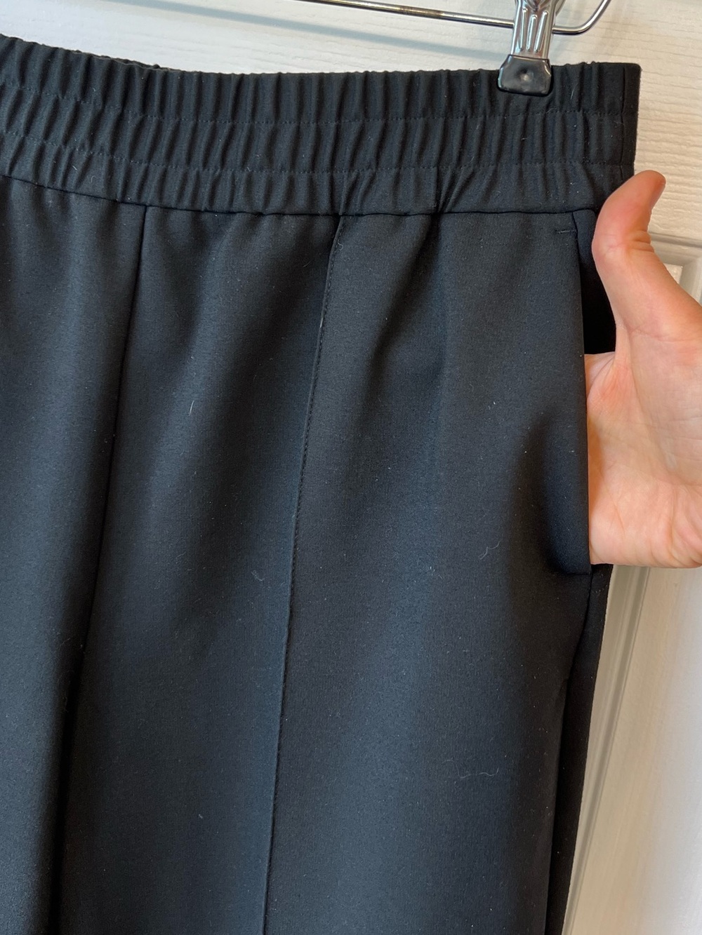 All Saints Millie Wide Leg Trousers Black 8 - Picture 6 of 13
